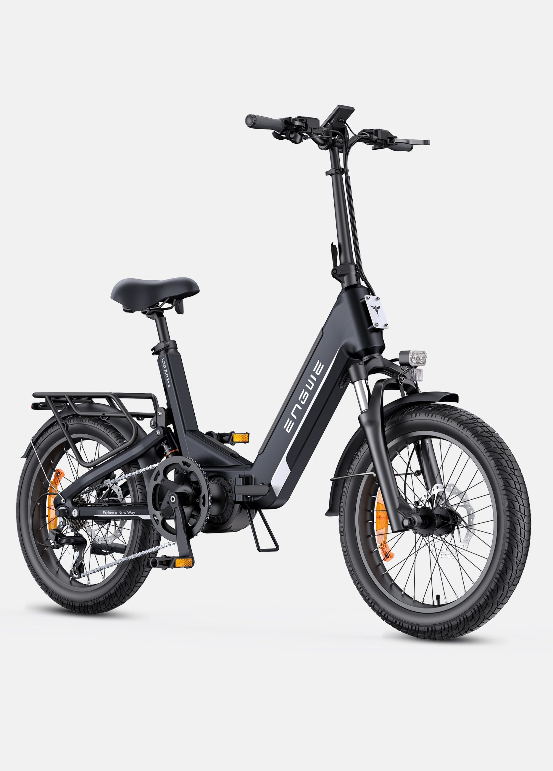 a black engwe l20 3.0 pro full suspension cycle